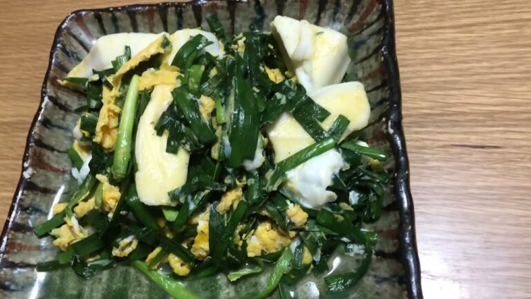 【簡単レシピ!】レミパンさんのニラ玉（はんぺん入り）