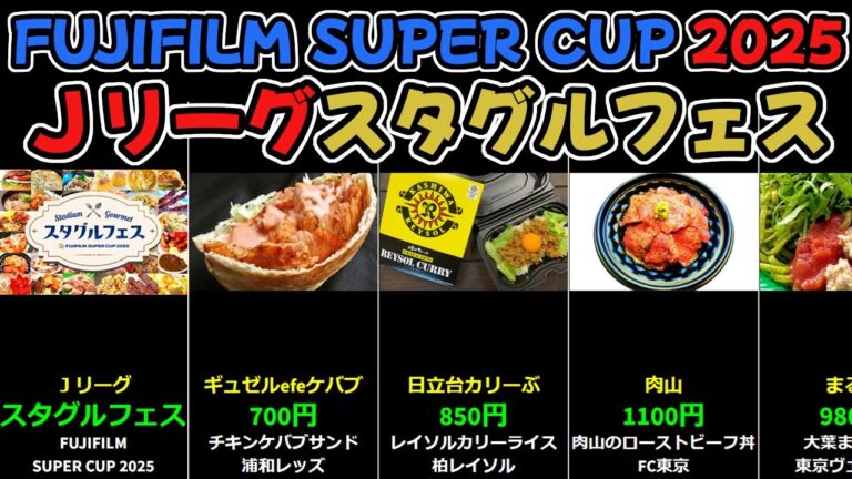 箸休め【FUJIFILM SUPER CUP 2025】Ｊリーグスタグルフェス出店40店メニュー