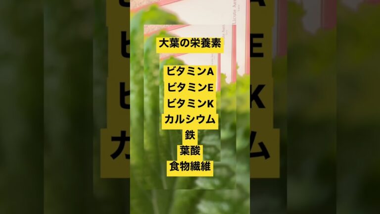 大葉の栄養素と効用