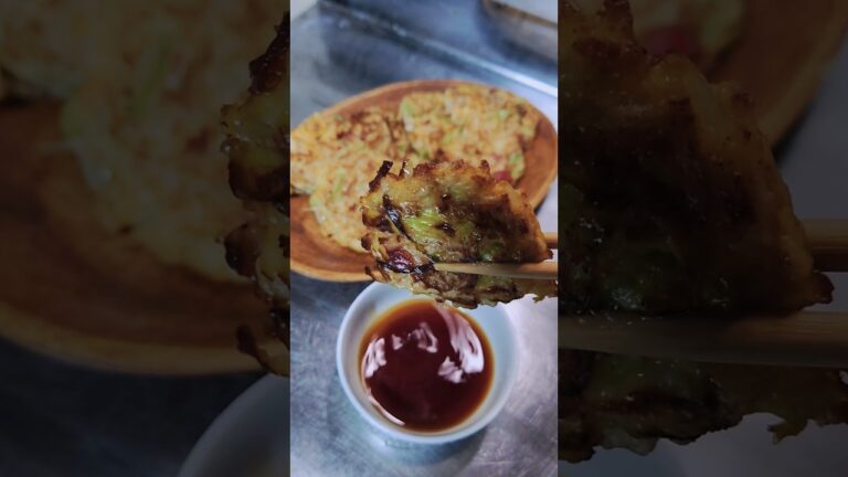 チヂミ風玉子焼き？【えのきの玉焼き】作ってみた！　#shorts