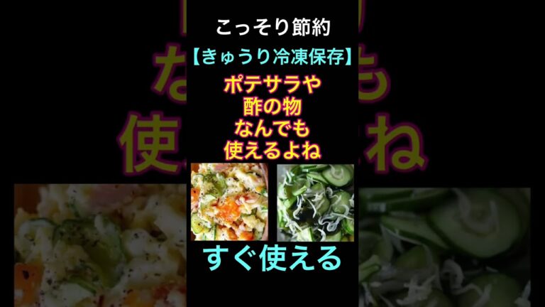 こっそり節約 きゅうり冷凍保存 すぐに使える#節約 #冷凍保存 #きゅうり#自炊#ダイエット#ずんだもん #voicebox