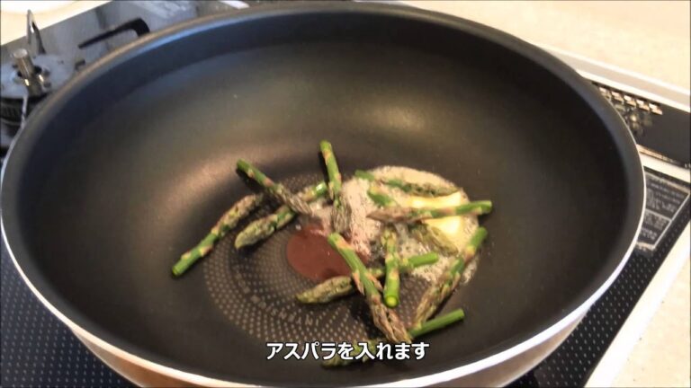 グリーンアスパラのバター炒め