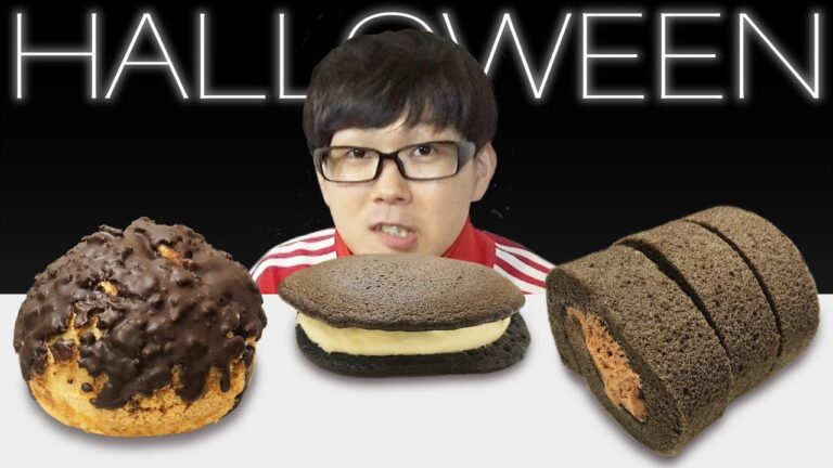 【セブン】全部黒！でも食感も味もちがうハロウィーン限定スイーツ3種を食べてみた！