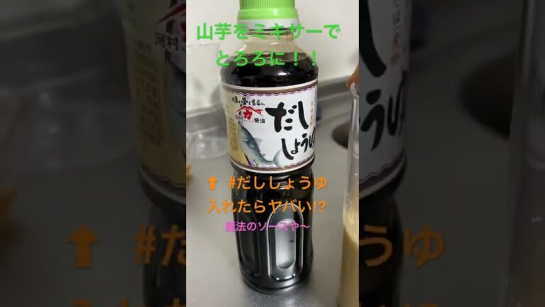 【光市の醤油屋】#だししょうゆ#めんつゆ#濃縮めんつゆ＃料理#とろろ#ミキサー