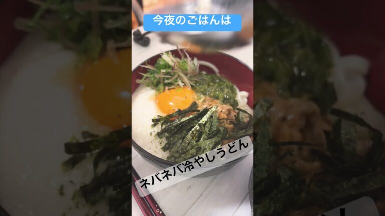 うどん◥█̆̈◤࿉∥😋🍴✨ネバネバFooooooooooooooooo*ﾟ･*:｡.｡:*･'(*ﾟ▽ﾟ*)'･*:｡.｡:*･゜*#今夜のおかず #washoku #うどん #udon