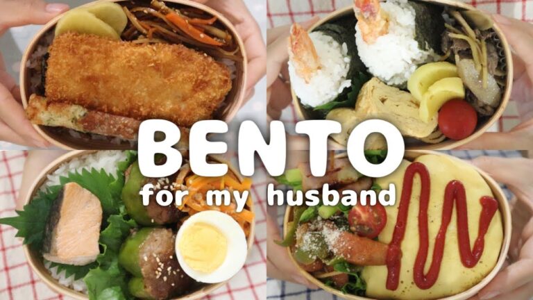 【What's in my Husbands bento by working mom】Omurice/Tempura-style onigiri/Nori bento