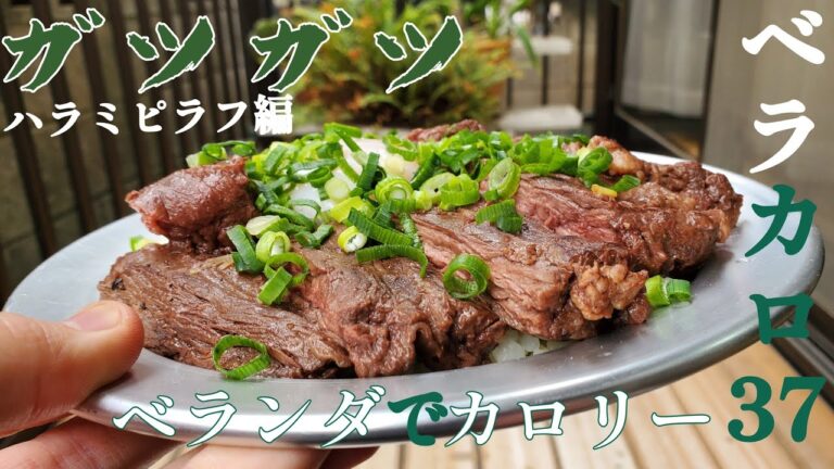 【ベラカロ37】赤身はゼロカロリー？ピラフと肉のコンボでカロリー摂取しちゃいました🎵【アウトドア】【キャンプ】【ピラフ】【먹방】【스테이크】#204