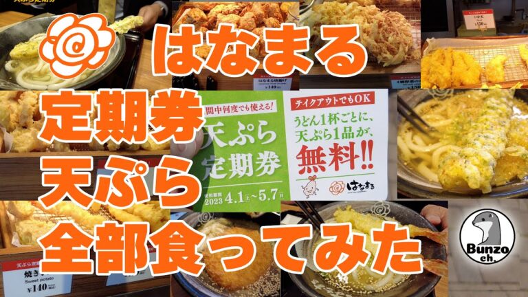 はなまるうどん 天ぷら定期券で 天ぷら全部食ってみた