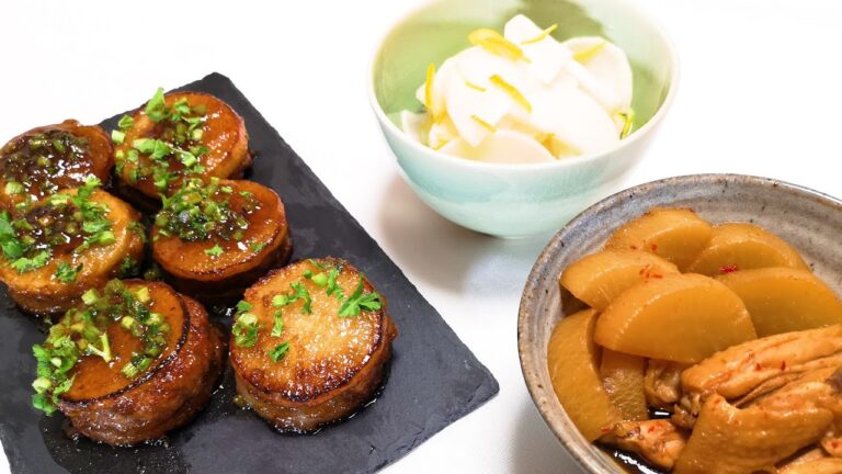 【プロ家政婦の使い切りレシピ】大根を丸ごと１本使って３品作る（煮物、漬物、はさみ揚げ）【ポリ袋時短レシピ】