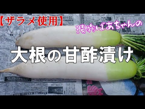 【ザラメ使用】大根の甘酢漬け『ポリポリ食感でやみつきになる美味しさ！！』
