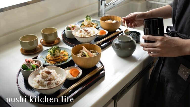 #78 二人暮らし夫婦のほっとするおうちご飯, 秋野菜のレシピと家庭菜園, ふかふか肉まん, ピーナッツご飯, Cooking vlog