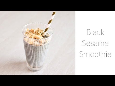 ［アンチエイジング］黒ごまスムージーの作り方/ Black Sesame Smoothie Recipe 【簡単 レシピ】