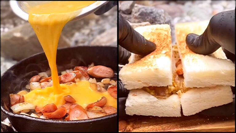 川のそばで食べる『普通のたまごサンド』は格別です/The sandwich you eat at the riverside is exceptional