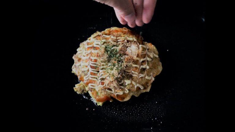 オートミール粉砕なしで作る『崩れないっ！見た目よし！味よし！のオートミールお好み焼き』のレシピ| Homemade Gluten-Free Okonomiyaki | オートミールレシピ