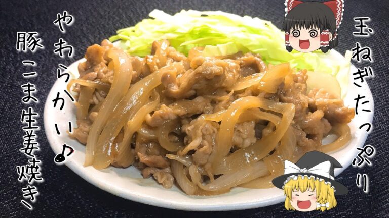 【簡単ジューシー】玉ねぎた～ぷり！豚こまの生姜焼き。【ゆっくり解説】