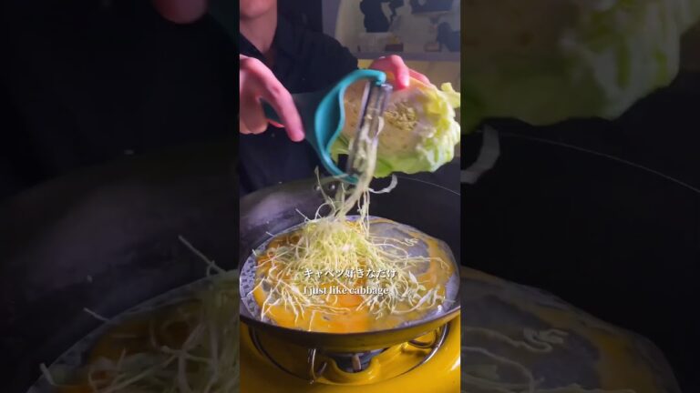 【小麦粉不使用！激うまキャベツ焼き】#節約レシピ #shorts