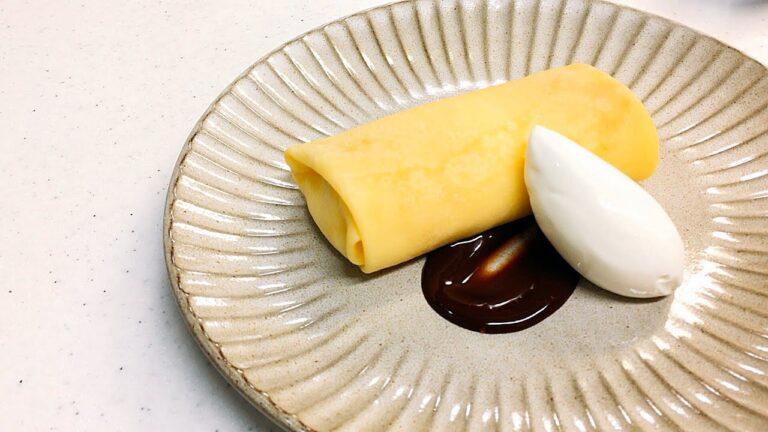 基本のクレープ生地をおさえる　　チョコバナナクレープ