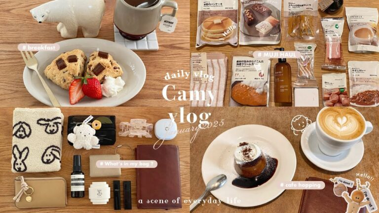 ［ vlog ］財布の紐は緩いまま💸好きなものを買って好きなものに囲まれて暮らしたい大人の一人暮らし🐏🍩| 無印良品1万円分の購入品 | バッグの中身 | ガチャガチャetc..