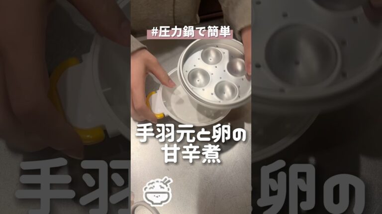 手羽元と卵の甘辛煮🥚 #shorts #簡単レシピ #圧力鍋 #時短料理