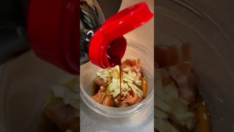 サーモンのニンニク醤油漬け🧄#shorts