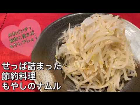 【せっぱ詰まった節約料理 ♯60】もやしのナムル〜BEAN SPROUTS NAMUL〜