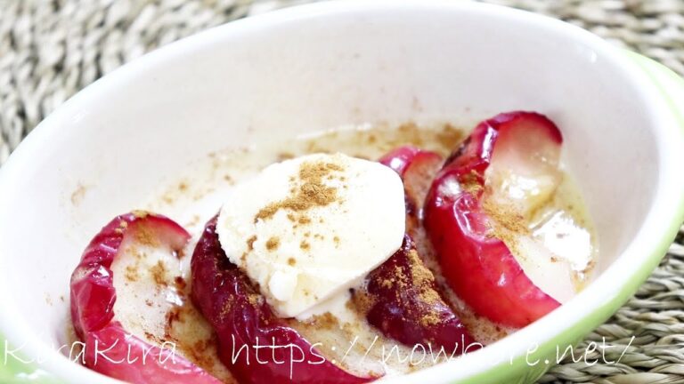 冷凍＆レンジで簡単！焼きりんごの作り方。教えてもらう前と後で話題のレシピ