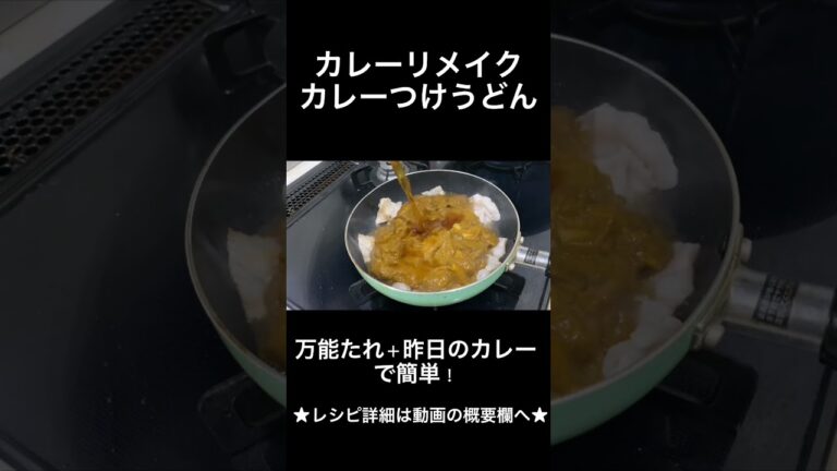 昨日のカレーリメイク、カレーつけうどん　#カレー  #short