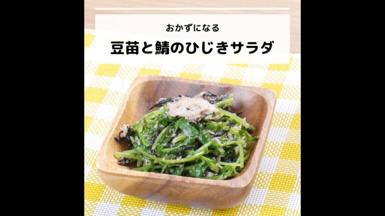 ビタミンB12などが豊富♪おかずになる 豆苗と鯖のひじきサラダ｜妊活レシピなら、neenレシピ♪