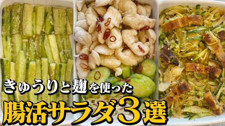 【腸活】きゅうりの塩麹サラダ3品！発酵の力で美味しく作り置き