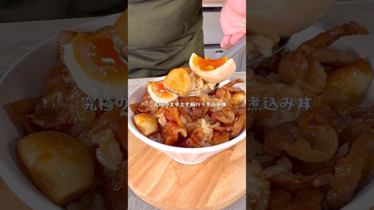 思わず掻き込みたくなるほど美味い究極のスタミナ豚バラ煮込み丼