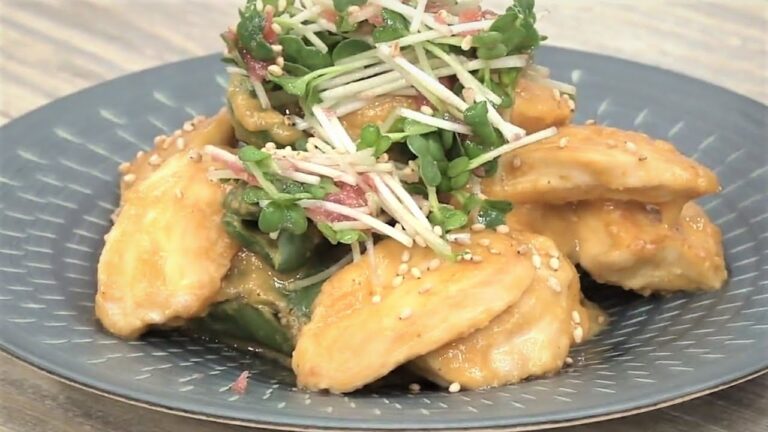 鶏胸肉とピーマンのゴマみそ焼き