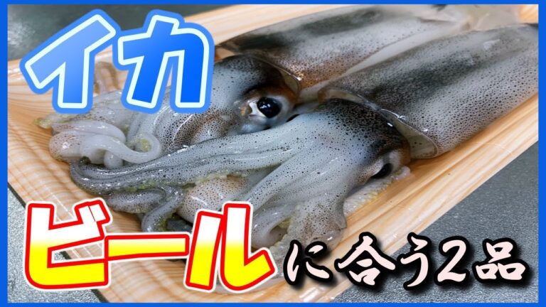 ビールに合い過ぎる！イカ料理２品を作ってみて乾杯しました。Squid dish（イカ料理）