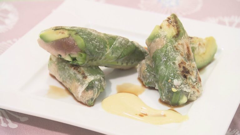 「マグロとアボカドのライスペーパー包み焼き」（2020年9月29日）