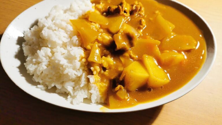 りんごジュースでカレーライス