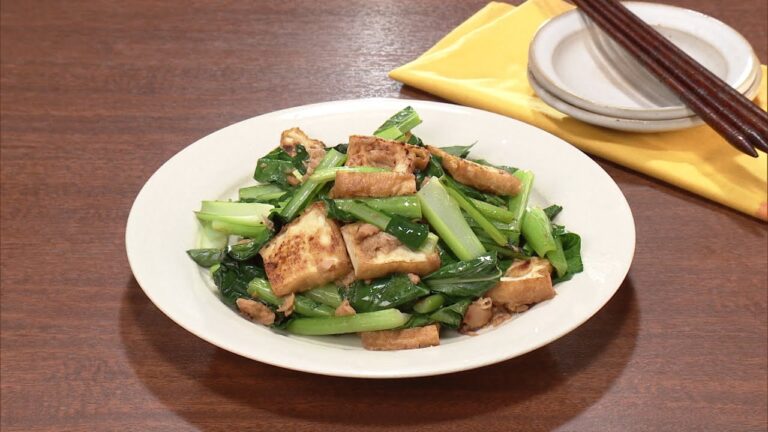 【3分クッキング公式】小松菜と厚揚げのツナみそ炒め