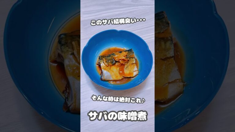 【おかず】このサバ結構臭い…そんな時は絶対これ♪臭みゼロ‼︎サバの味噌煮 #shorts #簡単レシピ #サバ