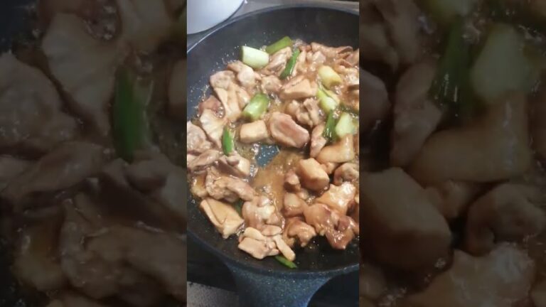 鶏の甘辛醤油炒め　砂糖　味醂　醤油　1：1：1で作りました