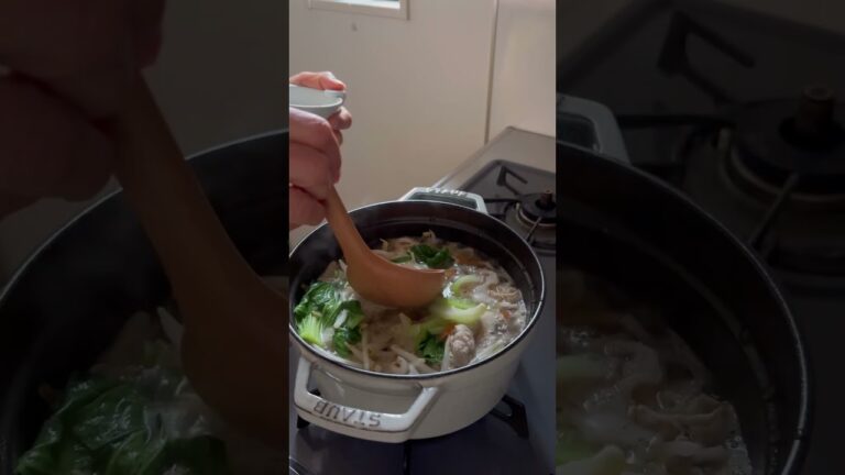 豚肉ともやしのごま味噌スープ #料理 #簡単レシピ #shorts