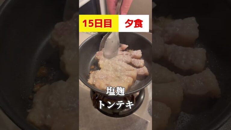 発酵パワーでゼロカロリー！塩麹トンテキ！1ヶ月本気ダイエット【15日目】 #ダイエット ＃塩麹 #トンテキ