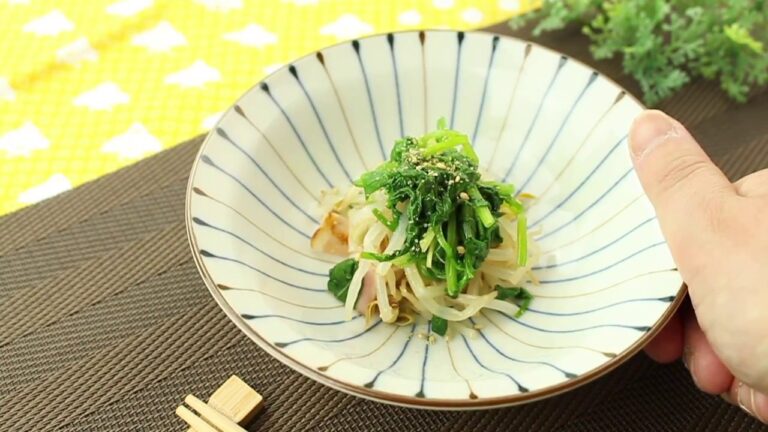 セリとベーコンのナムル