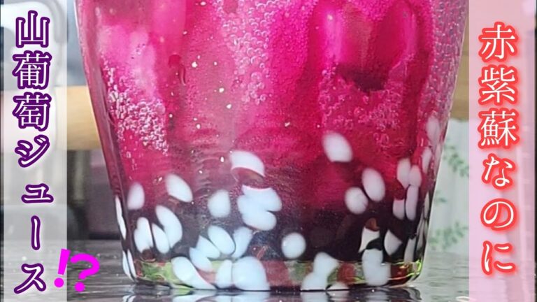 【赤紫蘇ジュース】を作ったら　山葡萄ジュースになりやんした♫　うんめぇーーー♫