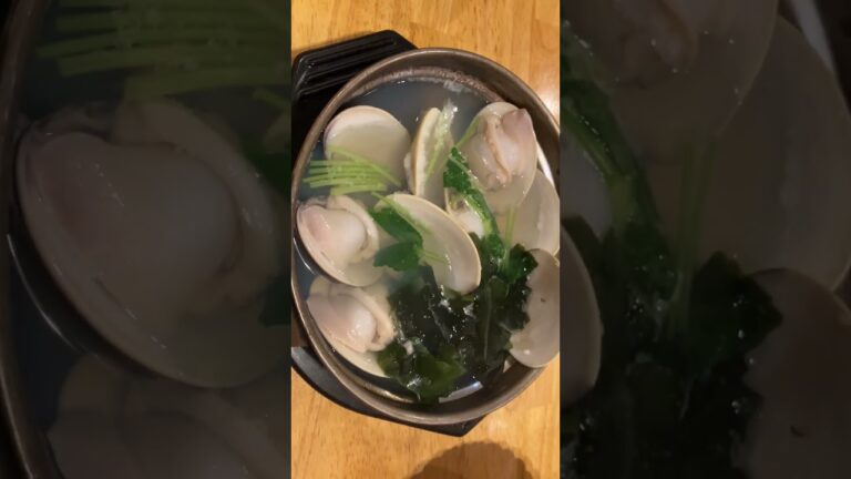 地はまぐりの酒蒸し美味しい。竹の塚韓焼き酒場あよんちゃん。