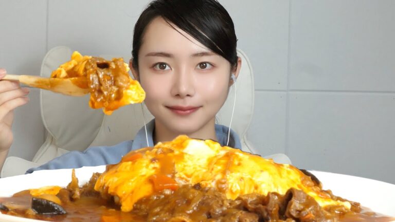 ASMR　オムハヤシ【Eating Sounds/Mukbang/咀嚼音/먹방】