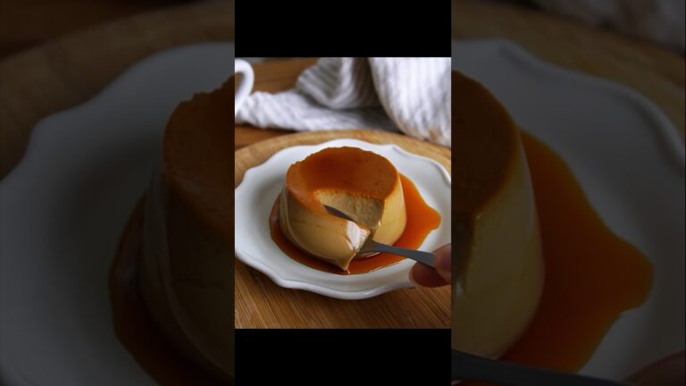 レンジで3分！材料3つでなめらかプリン作り方。 #food