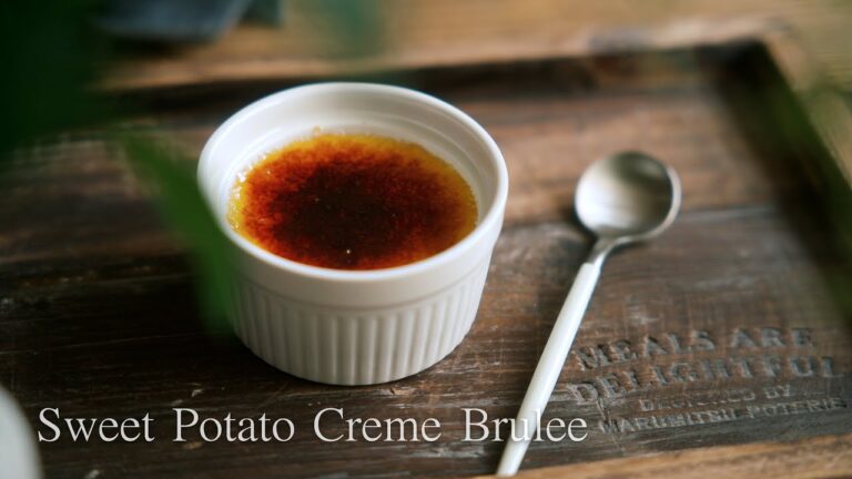🍠さつまいもで作るクレームブリュレの作り方（レシピ）｜4K｜How to make Sweet Potato Creme Brulee  (recipe）｜
