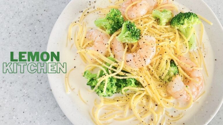 海老とブロッコリーのクリームスープパスタ🍝/フライパン1つで簡単美味しい/pasta