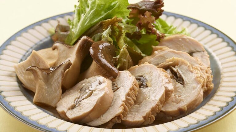 きのこと鶏むね肉の簡単チャーシュー