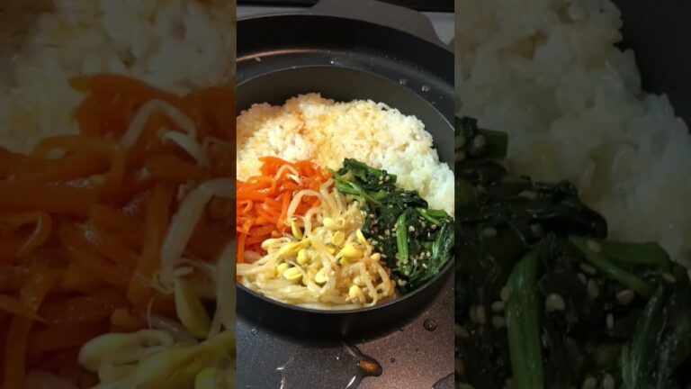 【焼肉&ビビンバ】ビビンバ作りながら焼肉してみました！ #shorts #おうちごはん #レシピ #手作りごはん #自炊 #節約 #簡単レシピ #時短 #グルメ #主婦