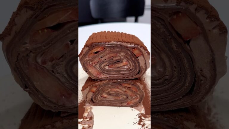 ミルクレープロールケーキ🍰世界一簡単🍫