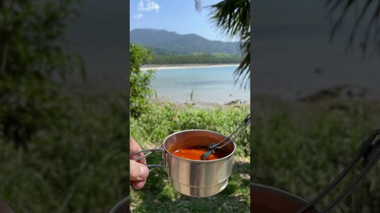 大東園のキャンプ飯　「ユッケジャンスープ」 #shorts